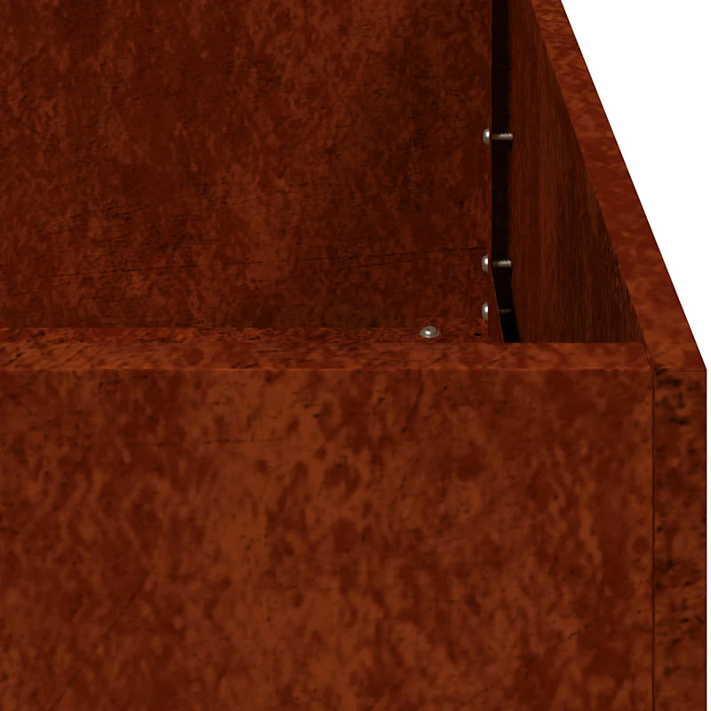 Planter Rusty 200x40x80 cm Weathering Steel