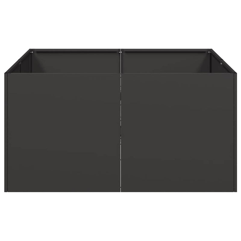 vidaXL Planter Black 80x80x40 cm Cold-rolled Steel