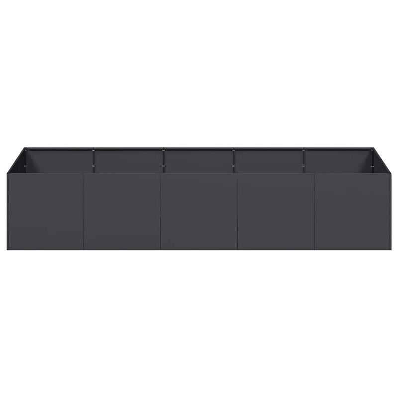 vidaXL Planter Black 200x80x40 cm Steel