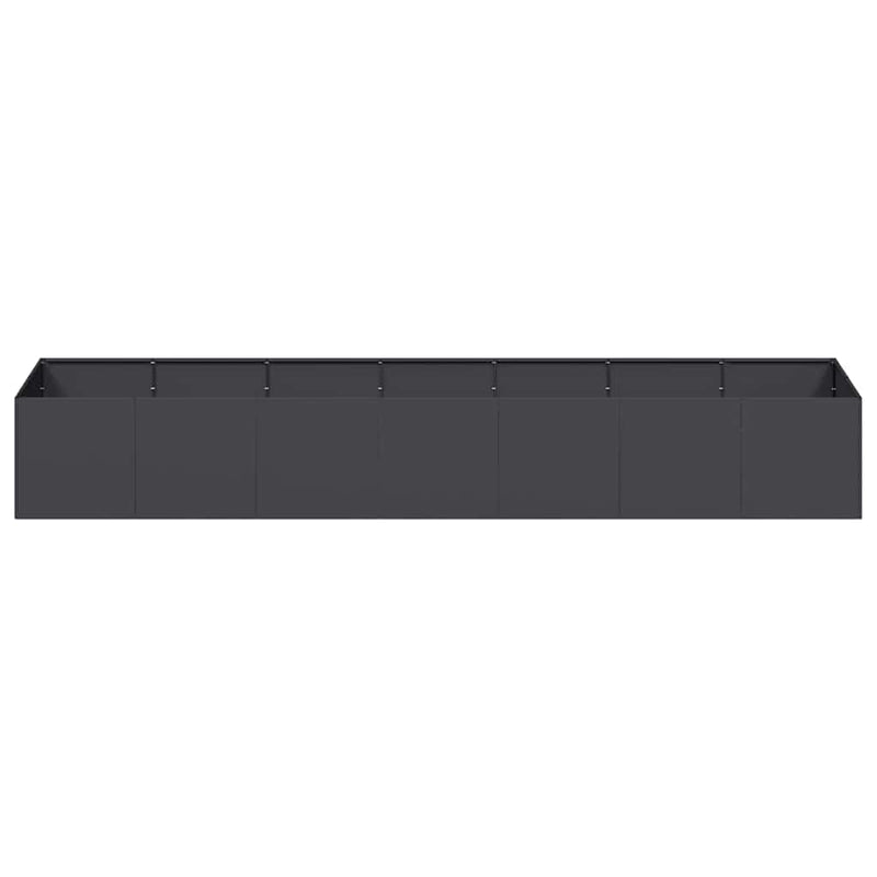 vidaXL Planter Black 280x80x40 cm Steel