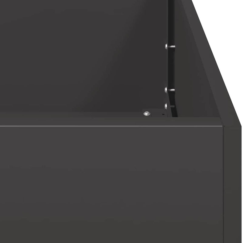 vidaXL Planter Black 280x80x40 cm Steel