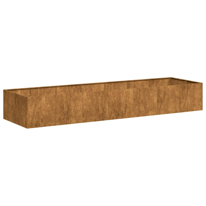 vidaXL Planter Rusty 280x80x40 cm Weathering Steel