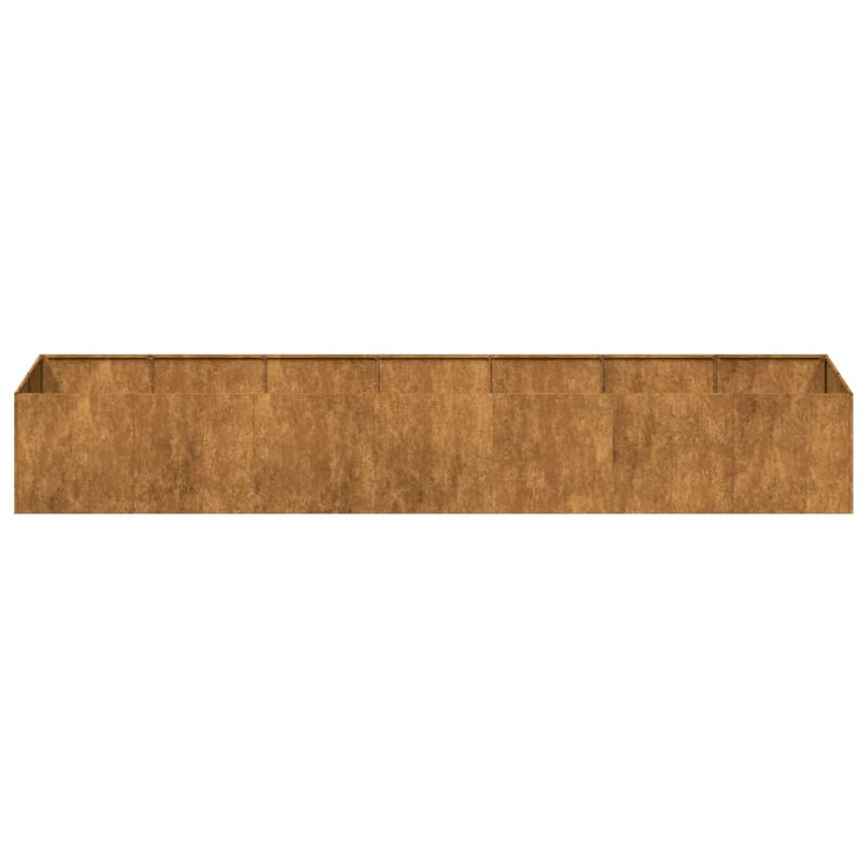 vidaXL Planter Rusty 280x80x40 cm Weathering Steel