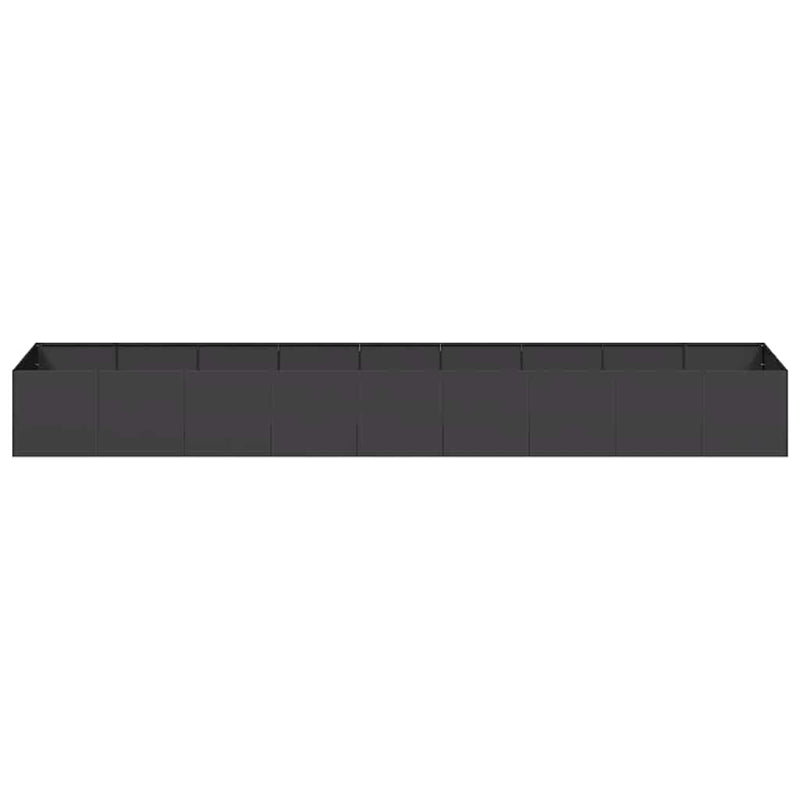 vidaXL Planter Black 360x80x40 cm Steel
