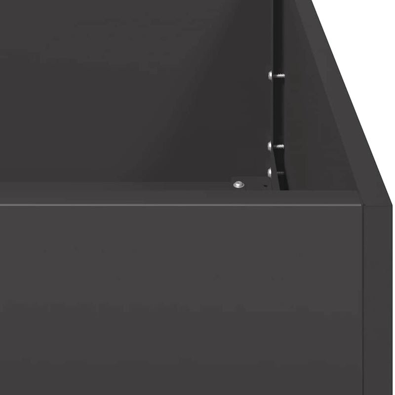 vidaXL Planter Black 40x80x80 cm Steel