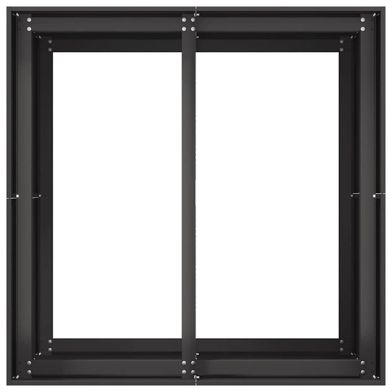 vidaXL Planter Black 80x80x80 cm Steel