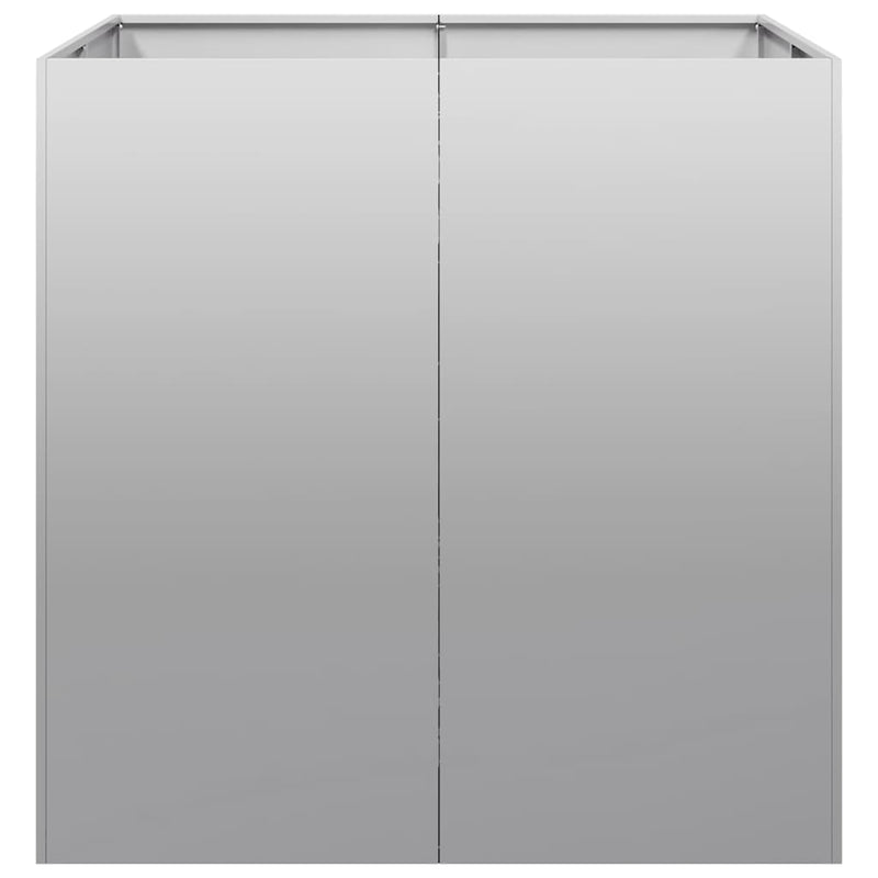 vidaXL Planter 80x80x80 cm Galvanised Steel