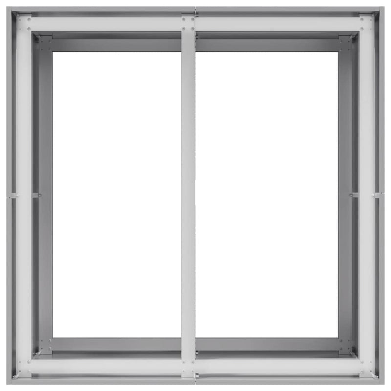 vidaXL Planter 80x80x80 cm Galvanised Steel