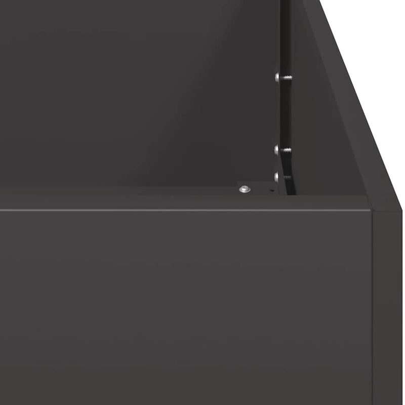 vidaXL Planter Black 120x80x80 cm Steel