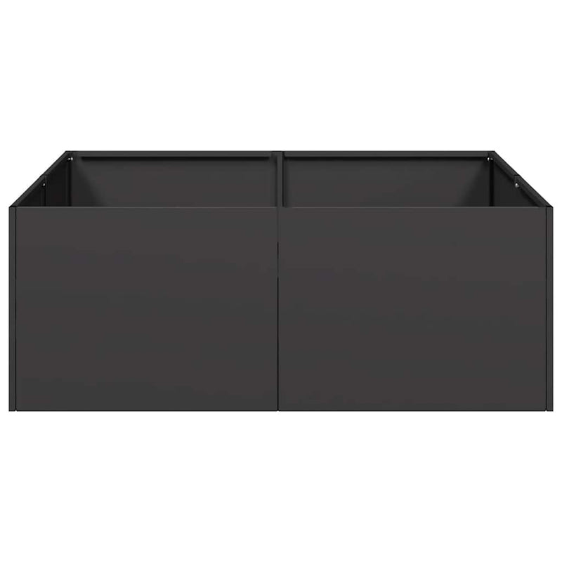 vidaXL Planter Black 80x80x30 cm Steel