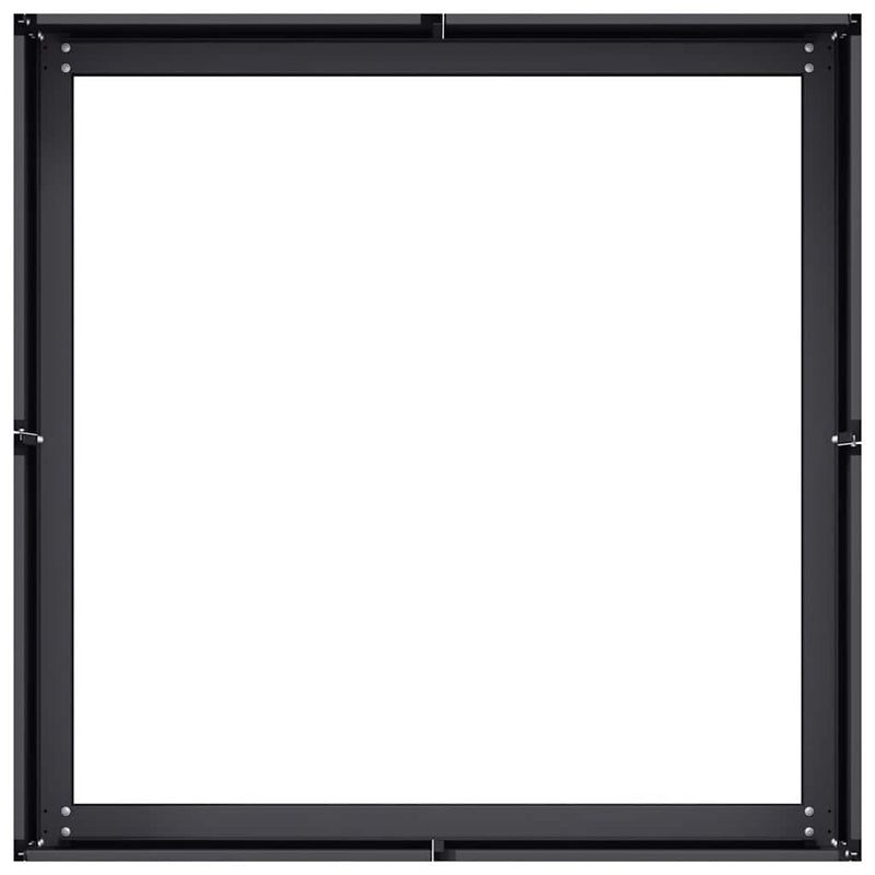 vidaXL Planter Black 80x80x30 cm Steel