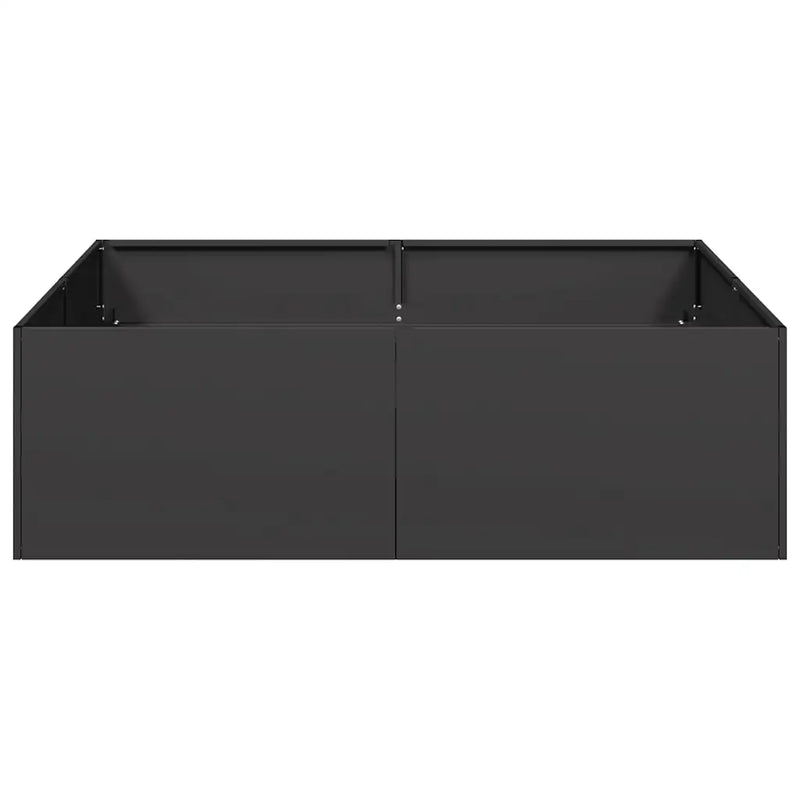 Planter Black 100x100x30 cm Steel