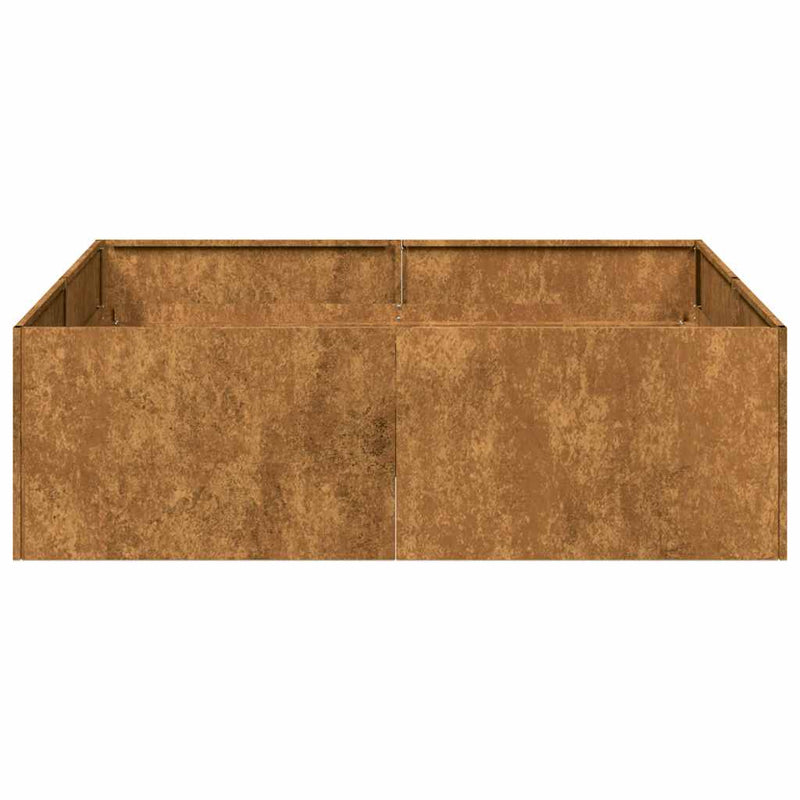 vidaXL Planter Rusty 100x100x30 cm Weathering Steel