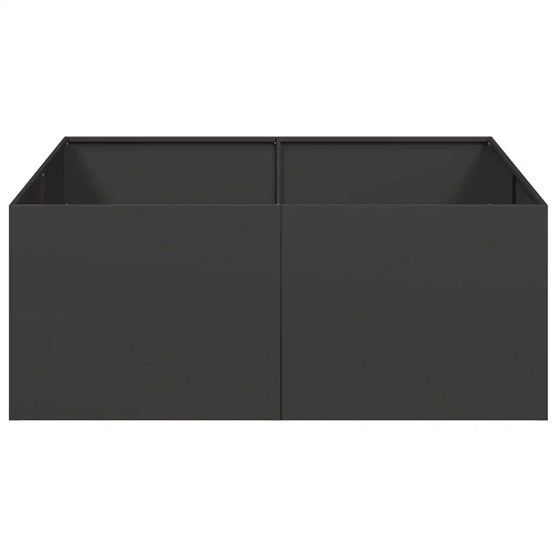 Planter Black 100x100x40 cm Steel