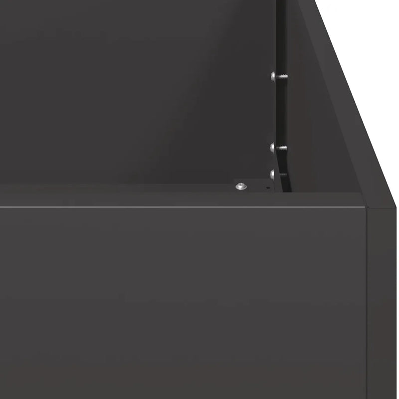 Planter Black 100x100x40 cm Steel