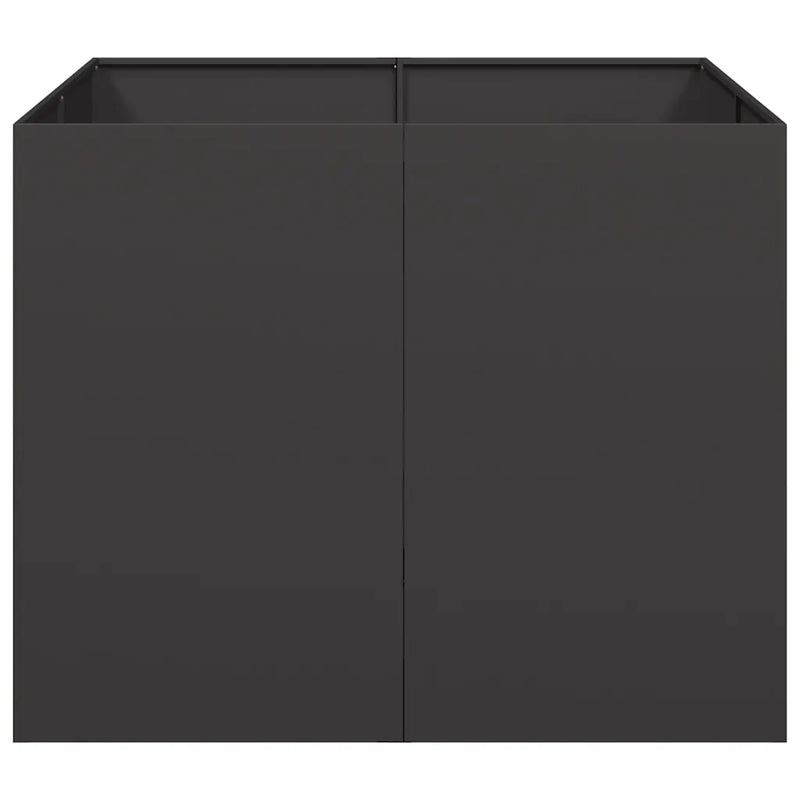 Planter Black 100x100x80 cm Steel