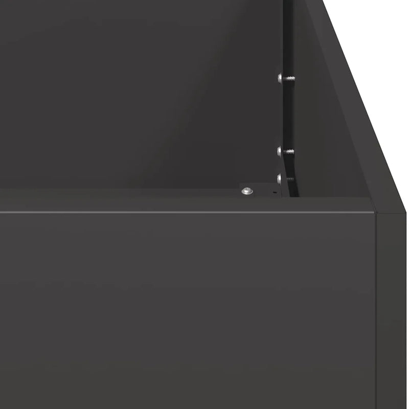 Planter Black 100x100x80 cm Steel