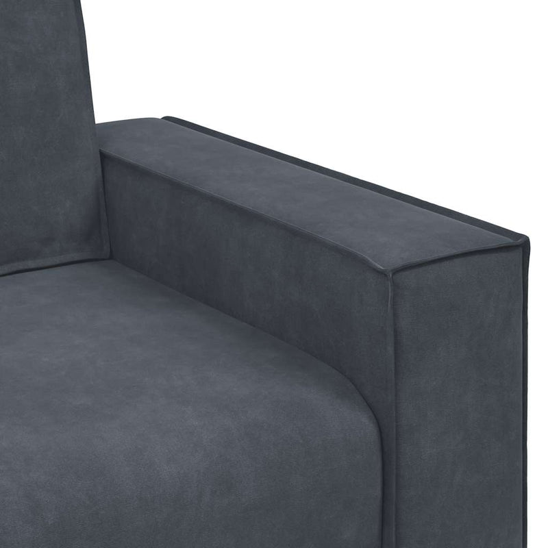 vidaXL 3 Piece Sofa Set with Cushions Dark Grey Velvet