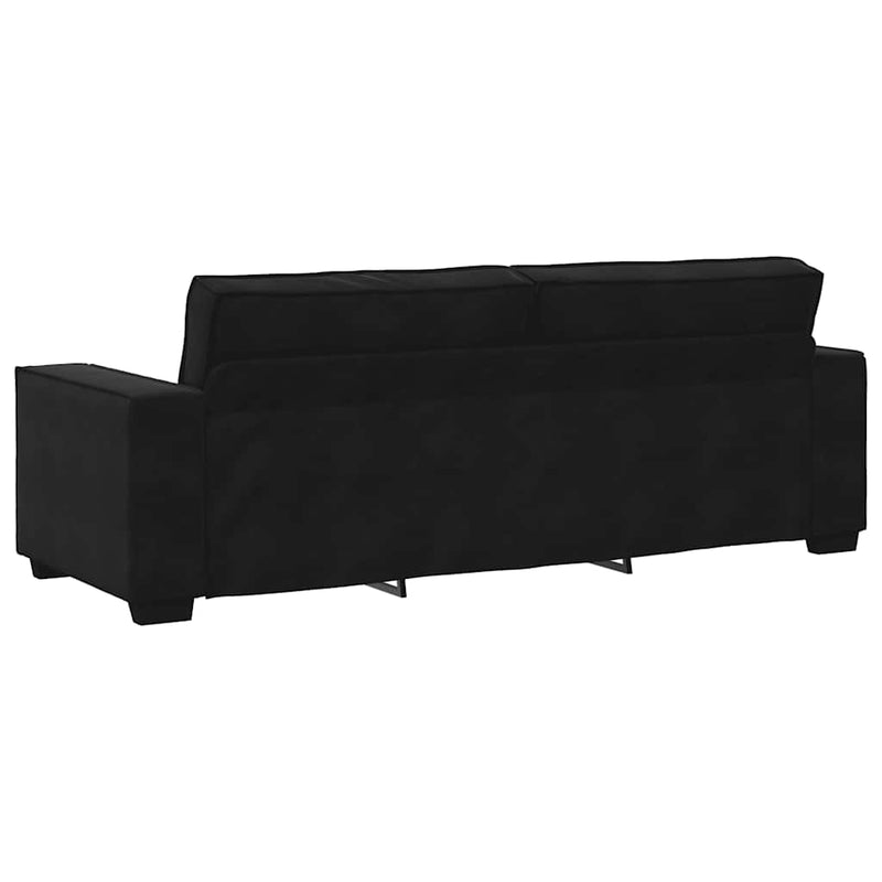 vidaXL 3 Piece Sofa Set with Cushions Black Velvet