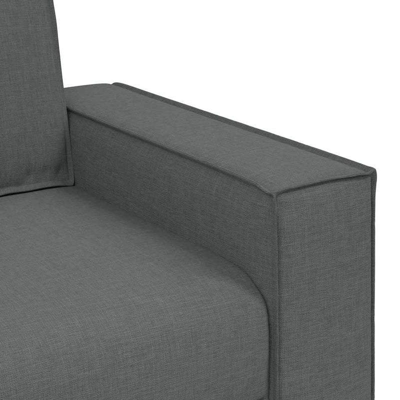vidaXL 2 Piece Sofa Set with Cushions Dark Grey Fabric