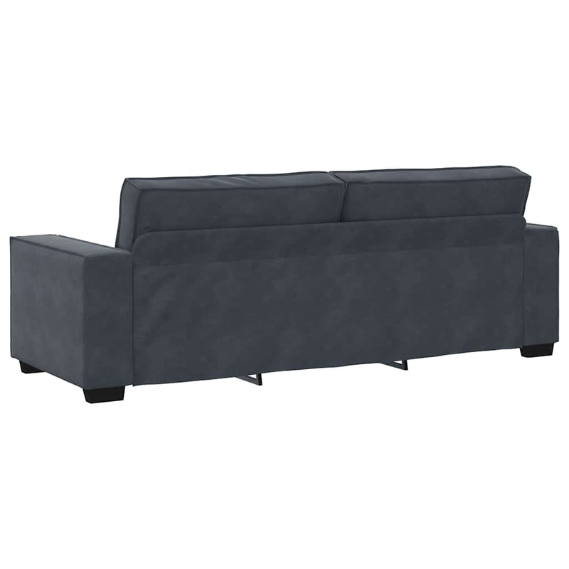 vidaXL 2 Piece Sofa Set with Cushions Dark Grey Velvet