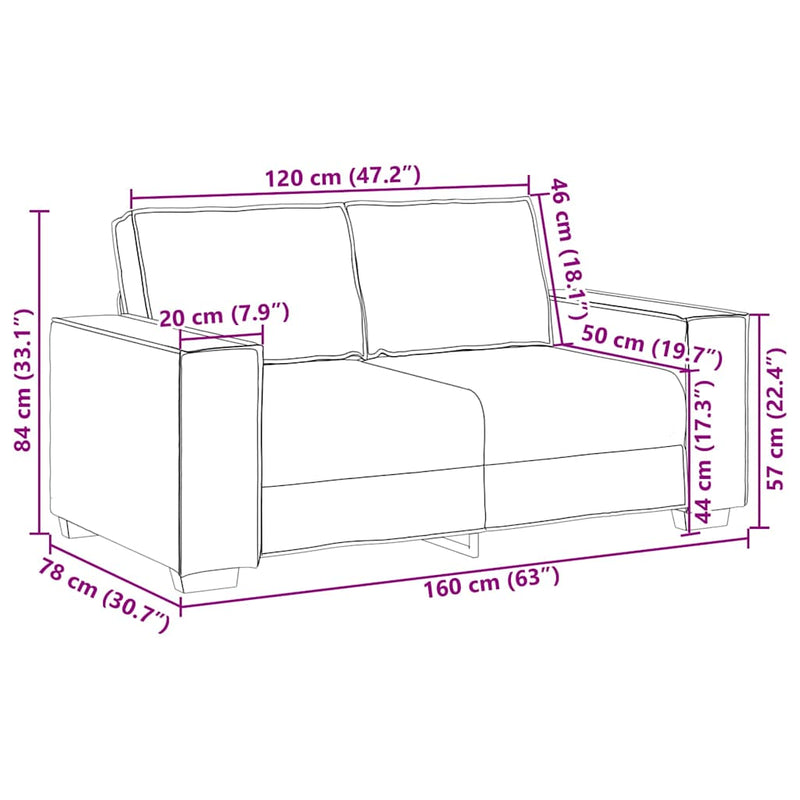 vidaXL 2 Piece Sofa Set with Cushions Dark Grey Velvet