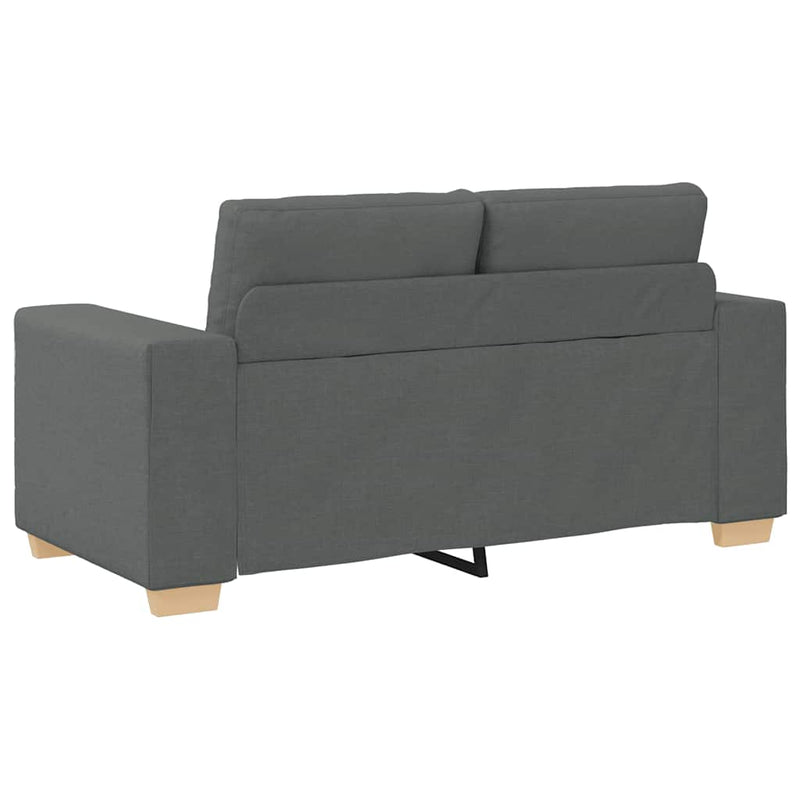 vidaXL 2 Piece Sofa Set with Cushions Dark Grey Fabric