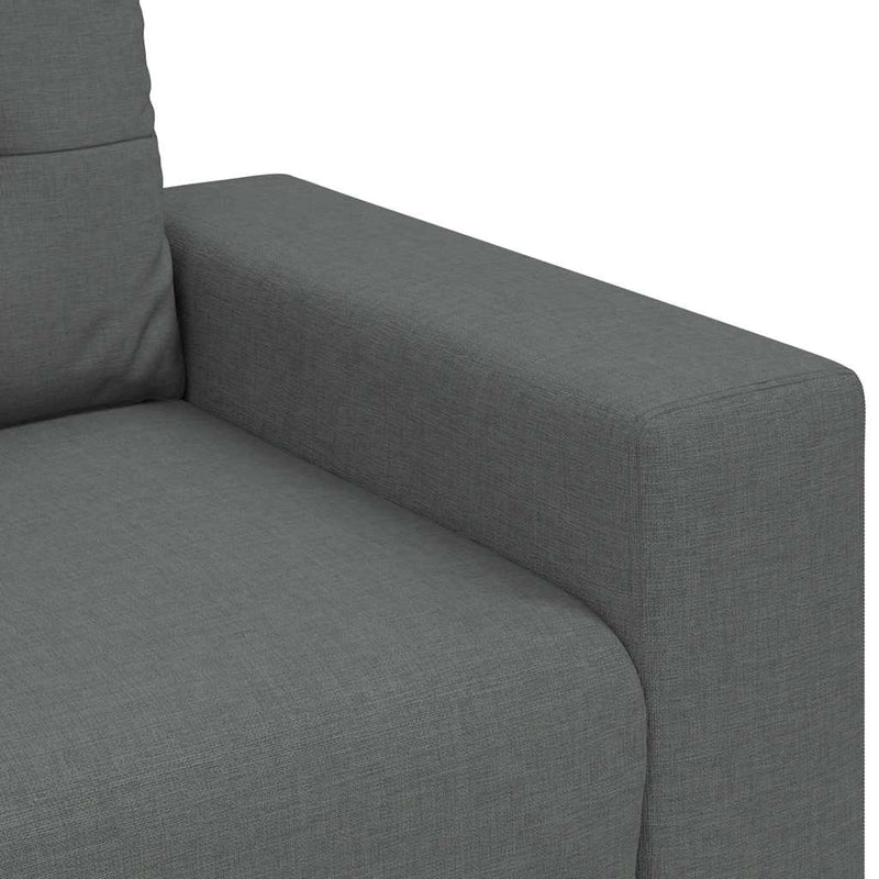 vidaXL 2 Piece Sofa Set with Cushions Dark Grey Fabric