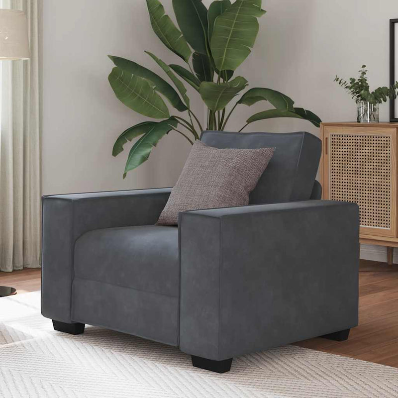 vidaXL Sofa Chair Dark Grey 60 cm Velvet