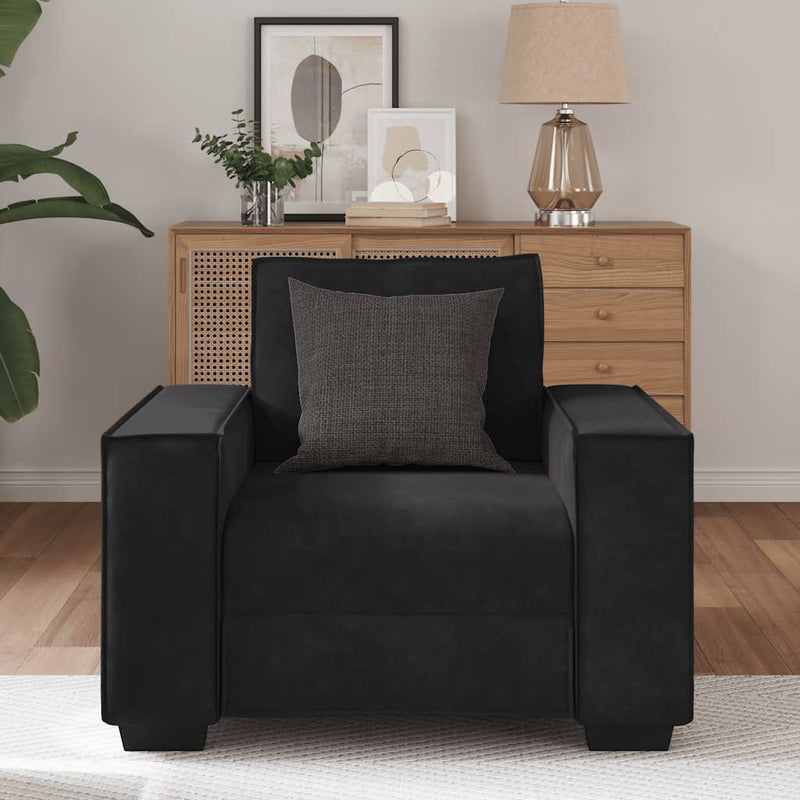 vidaXL Sofa Chair Black 60 cm Velvet