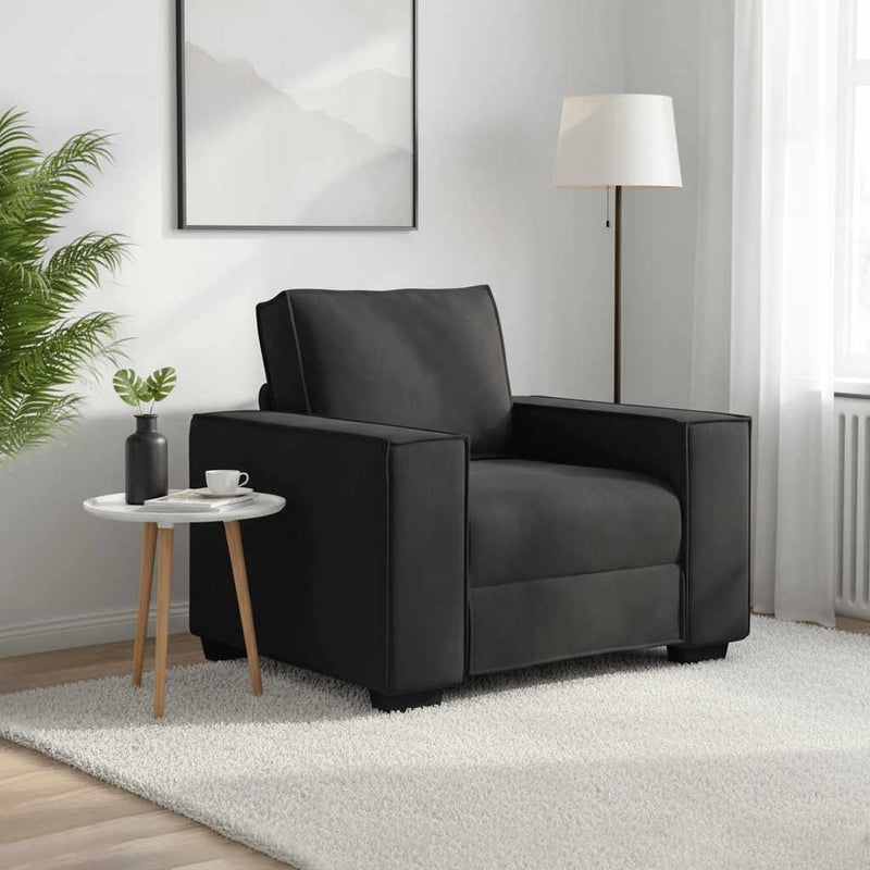 vidaXL Sofa Chair Black 60 cm Velvet