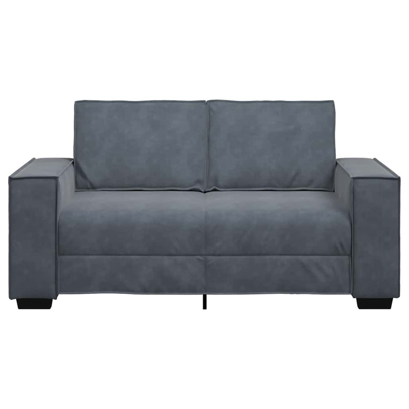 vidaXL 2-Seater Sofa Dark Grey 120 cm Velvet