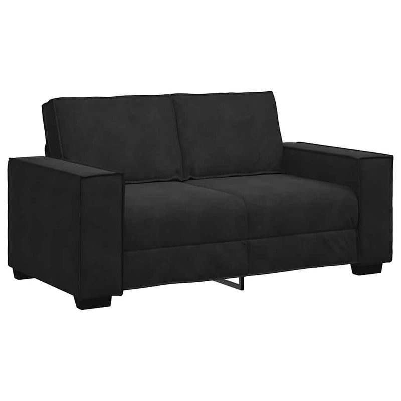 vidaXL 2-Seater Sofa Black 120 cm Velvet