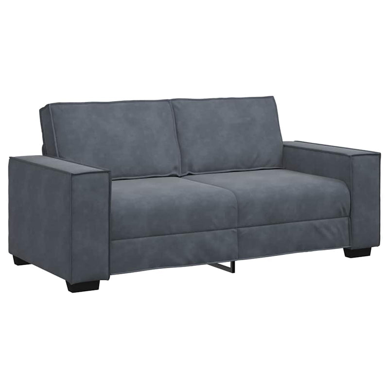 2-Seater Sofa Dark Grey 140 cm Velvet