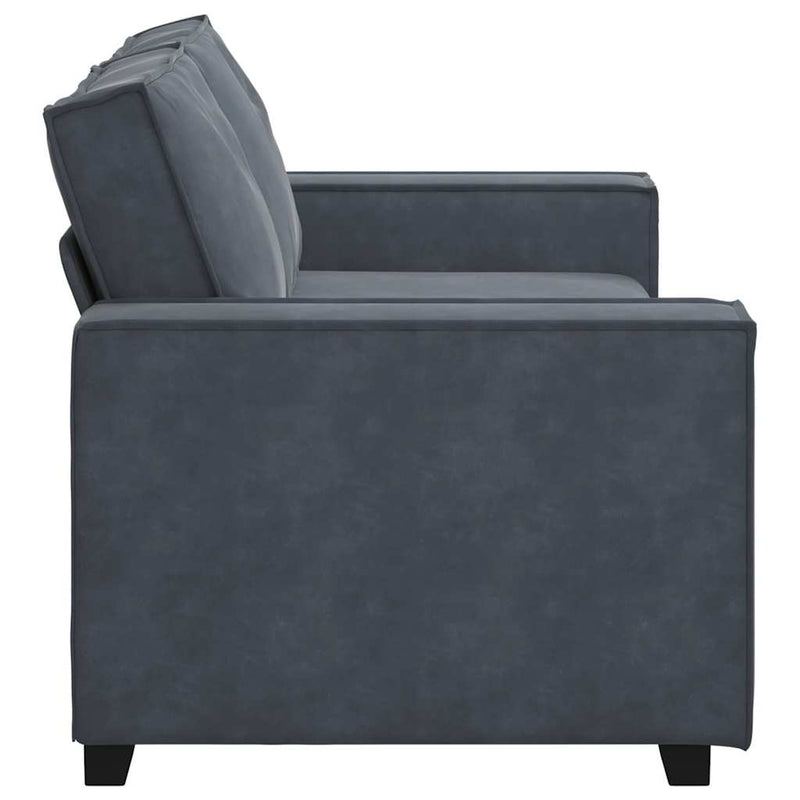 vidaXL 2-Seater Sofa Dark Grey 140 cm Velvet