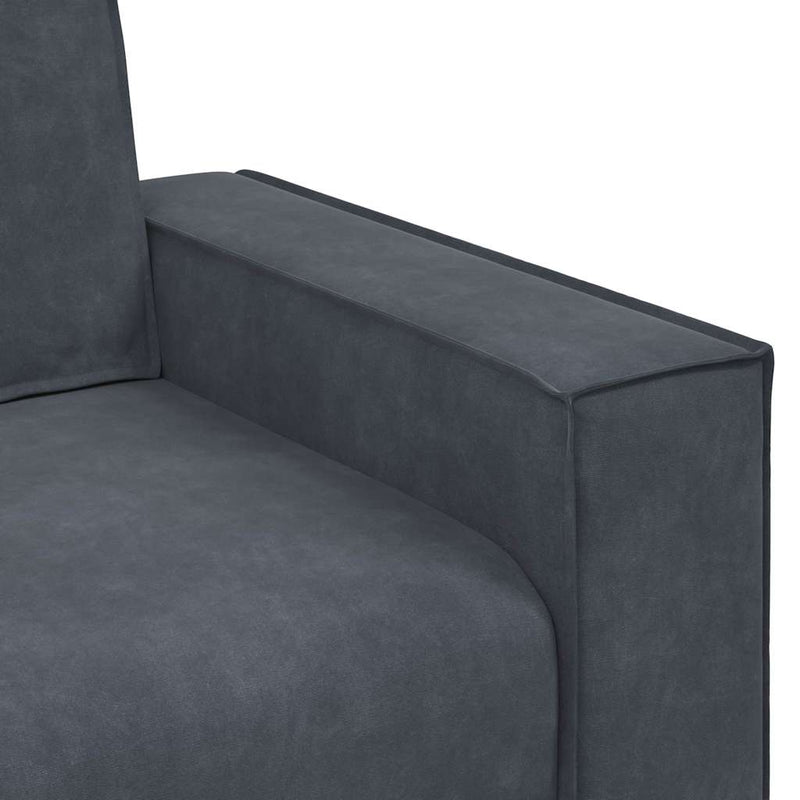 2-Seater Sofa Dark Grey 140 cm Velvet