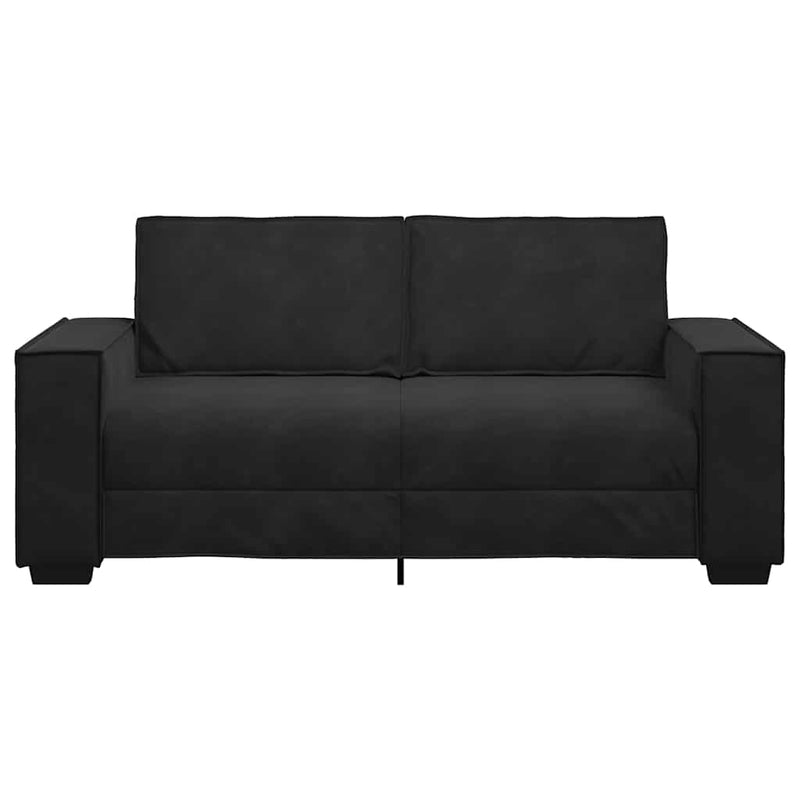 vidaXL 2-Seater Sofa Black 140 cm Velvet