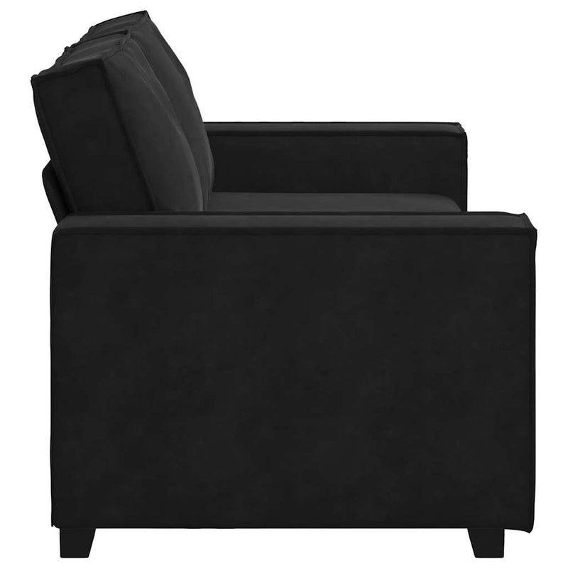 vidaXL 2-Seater Sofa Black 140 cm Velvet