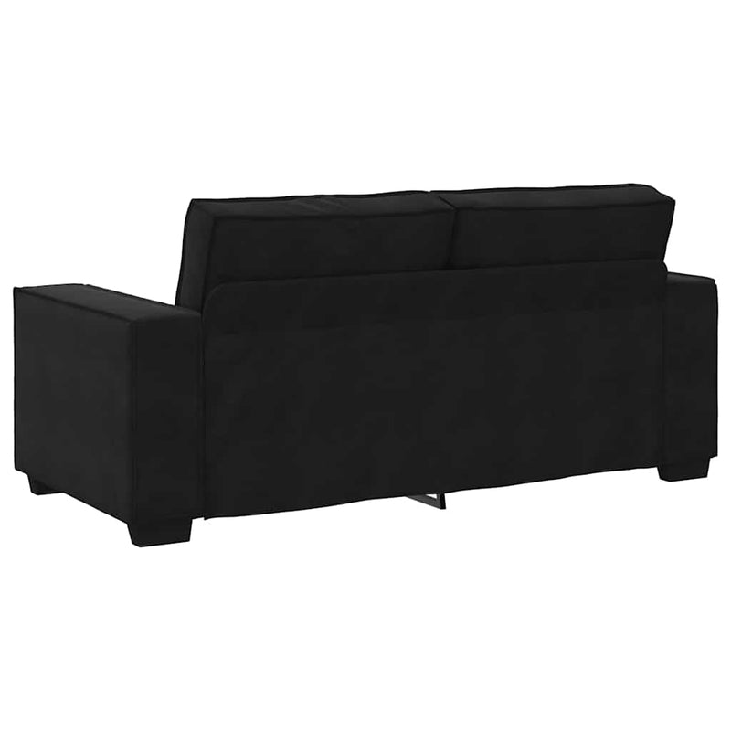vidaXL 2-Seater Sofa Black 140 cm Velvet