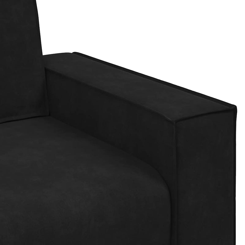 2-Seater Sofa Black 140 cm Velvet