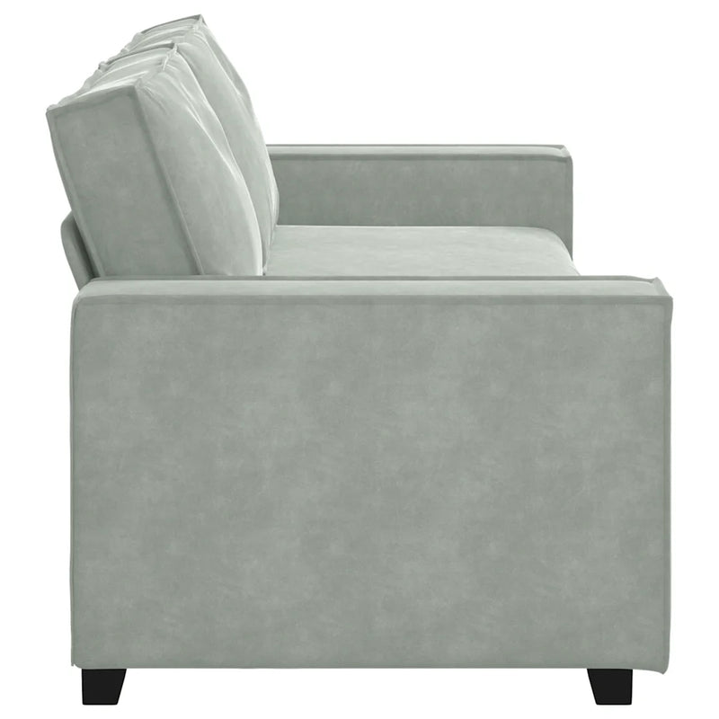 3-Seater Sofa Light Grey 220x78x84 cm Velvet