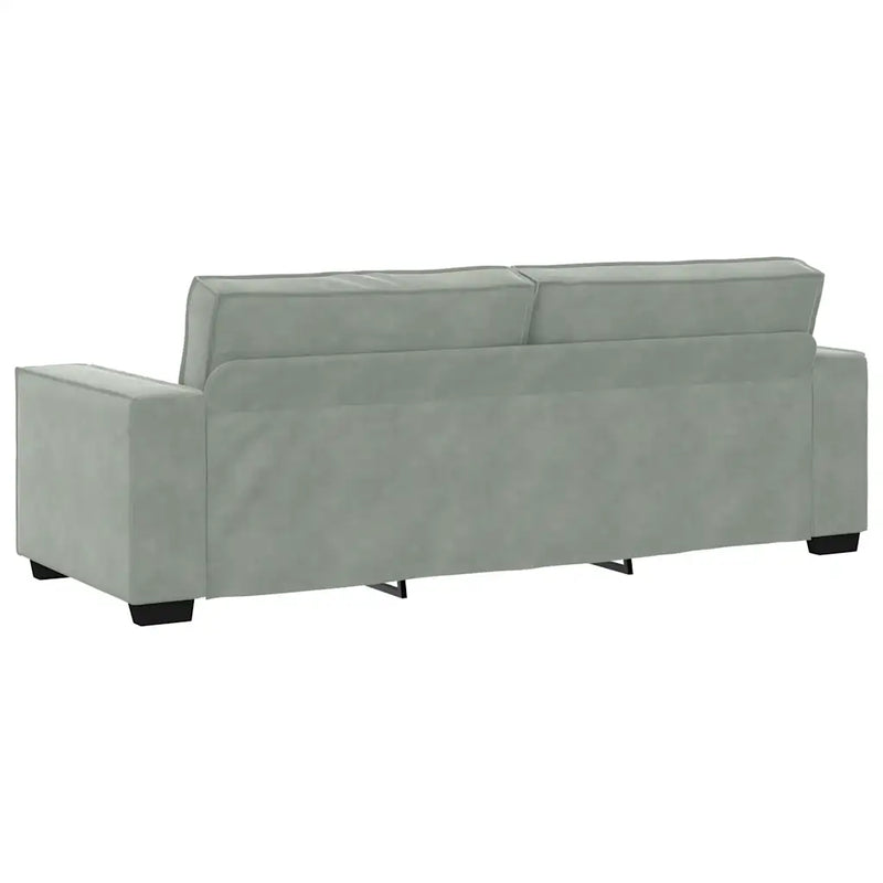3-Seater Sofa Light Grey 220x78x84 cm Velvet