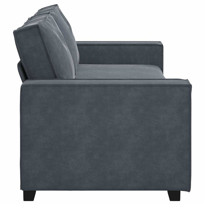 3-Seater Sofa Dark Grey 180 cm Velvet