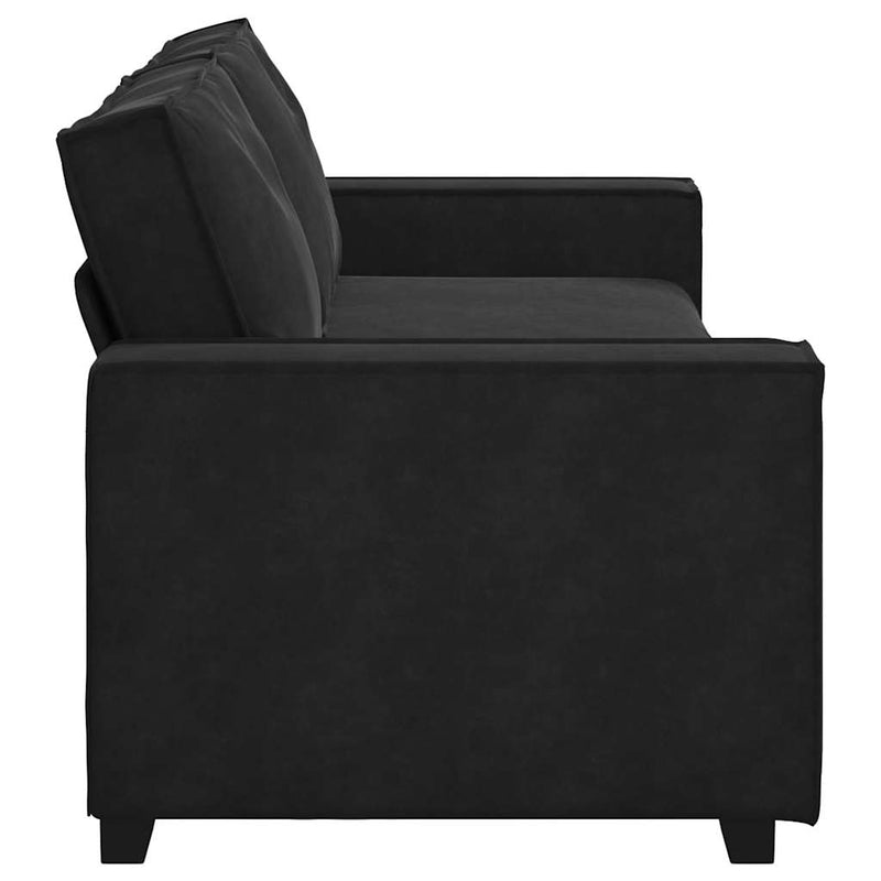 3-Seater Sofa Black 180 cm Velvet