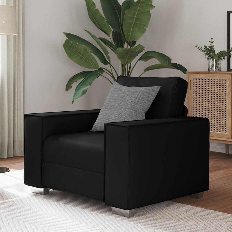 vidaXL Sofa Black 99 x 78 x 84 cm Fabric
