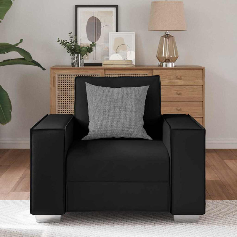vidaXL Sofa Black 99 x 78 x 84 cm Fabric