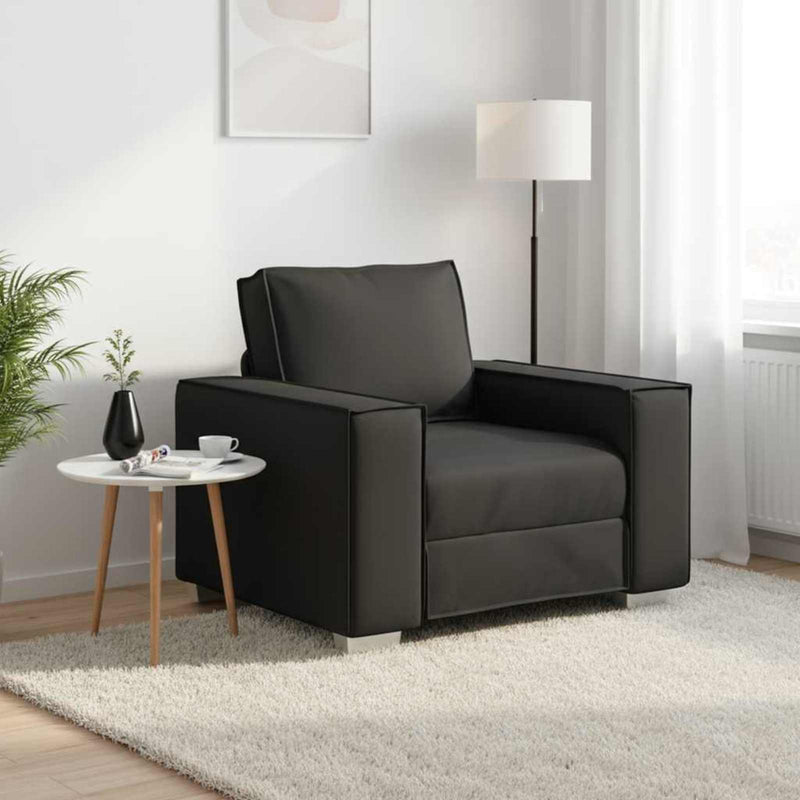 vidaXL Sofa Black 99 x 78 x 84 cm Fabric