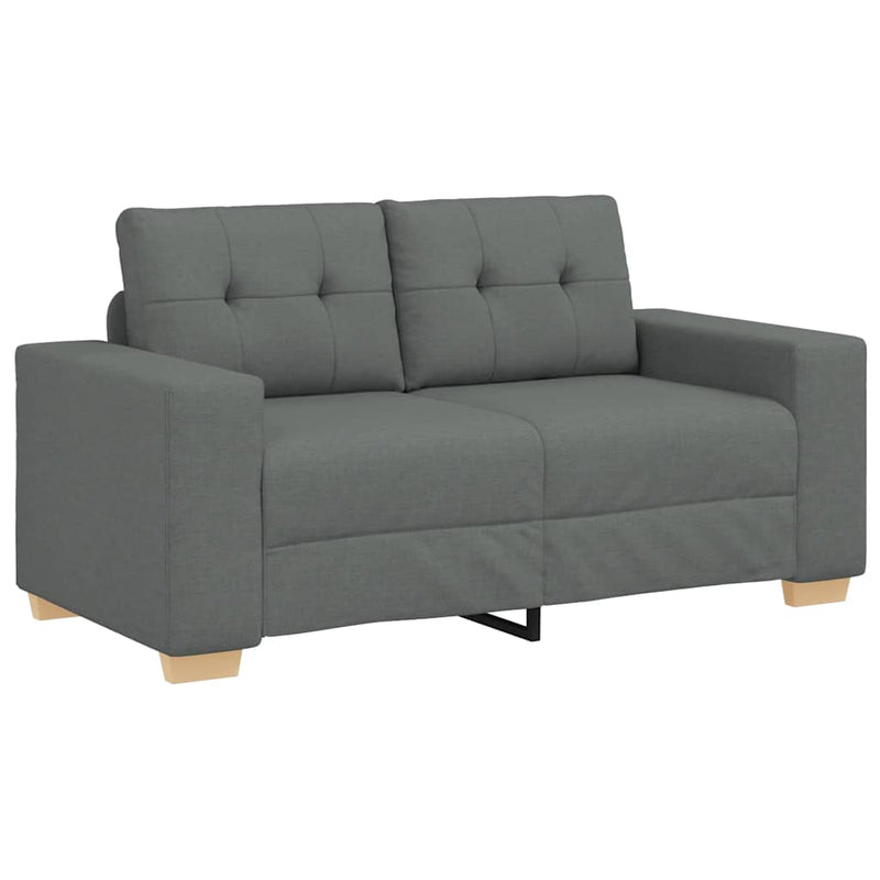 vidaXL Loveseat Sofa Dark Grey 120 cm Fabric