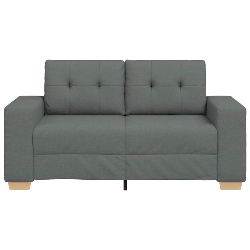 vidaXL Loveseat Sofa Dark Grey 120 cm Fabric
