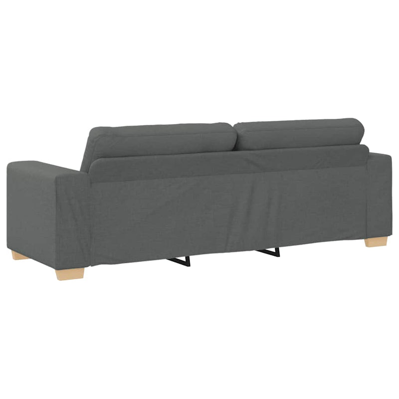 vidaXL 3-Seater Sofa Dark Grey 180 cm Fabric